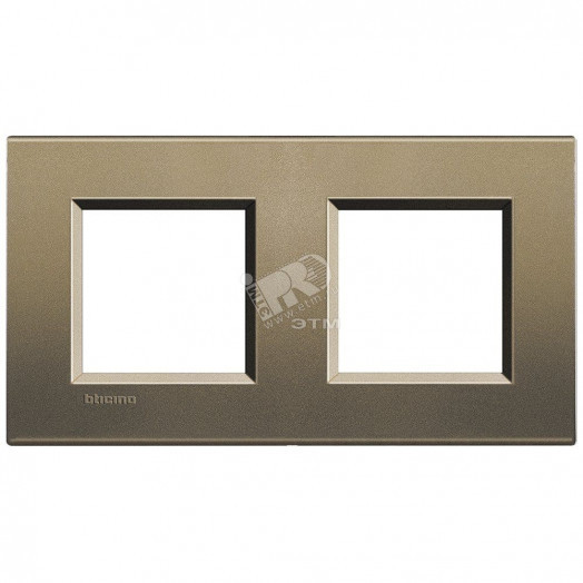 LivingLight Рамка прямоугольная 2 поста Коричневый шелк