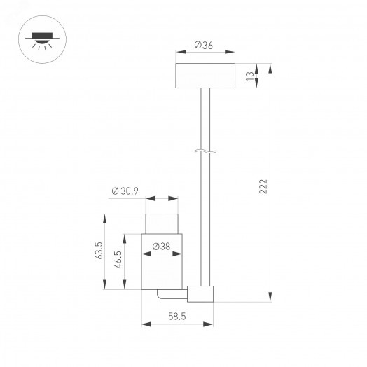 Светильник ART-NEMO-SURFACE-ZOOM-L205-R38-5W Warm3000 (BK, 10-55 deg, 24V) (Arlight, IP20 Металл, 5 лет)