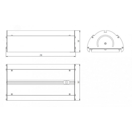 Светильник светодиодный Angar TR90 60/9000 Д прозрачный 5K