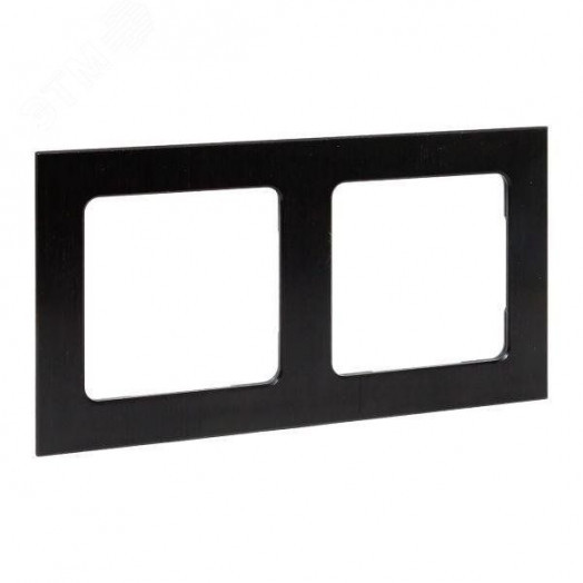 Стокгольм Рамка 2-местная металлическая черная