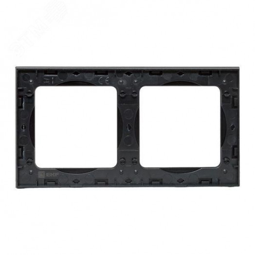 Стокгольм Рамка 2-местная металлическая черная