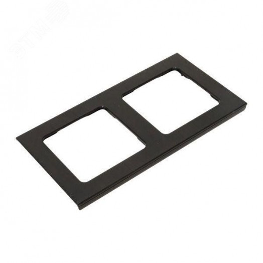 Стокгольм Рамка 2-местная металлическая черная