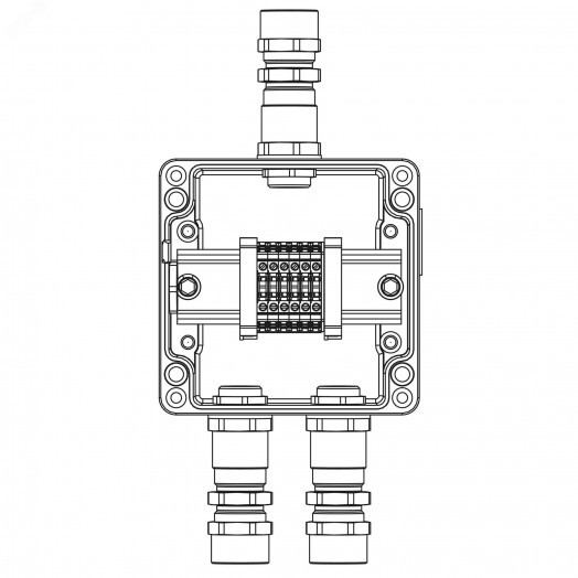 Взрывозащищенная клеммная коробка из алюминия TBE-A-12-(6xCBC.2)-2xKA2MHK(A)-1xKA2MHK(C)1Ex e IIC Т5 Gb / Ex tb IIIC T95°C Db IP66
