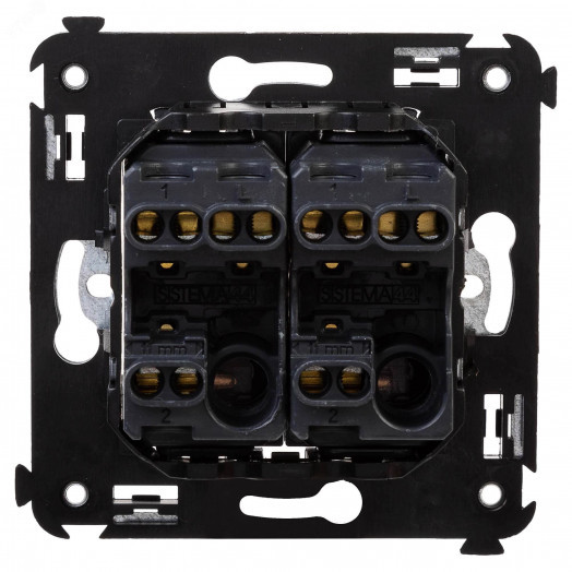 Avanti Переключатель двухклавишный в стену  Закаленная сталь