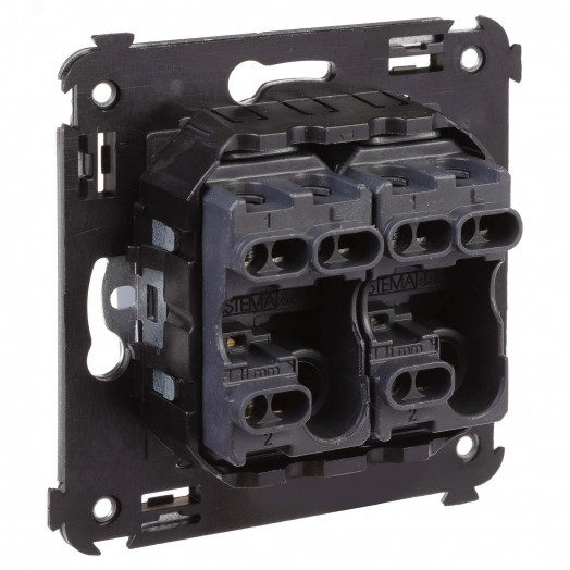 Avanti Переключатель двухклавишный в стену  Закаленная сталь