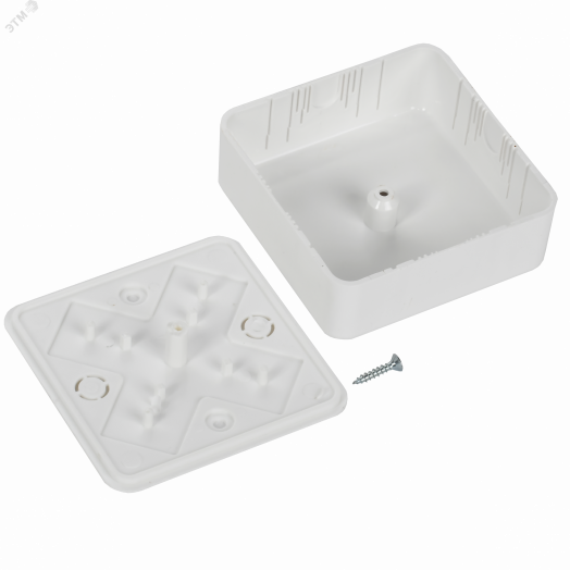 Коробка распаячная КМ для открытой проводки 75х75х28мм белая