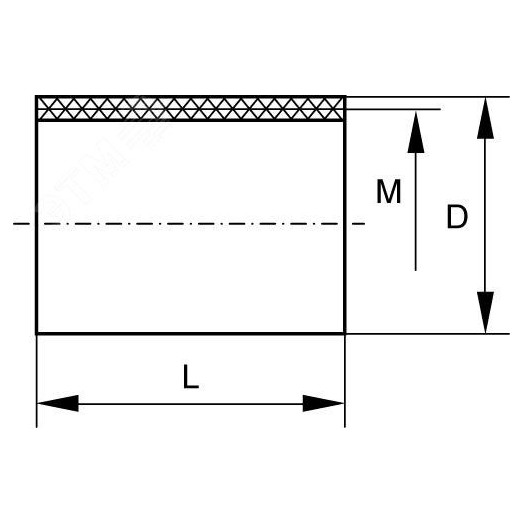 Втулка соединительная М16 черная