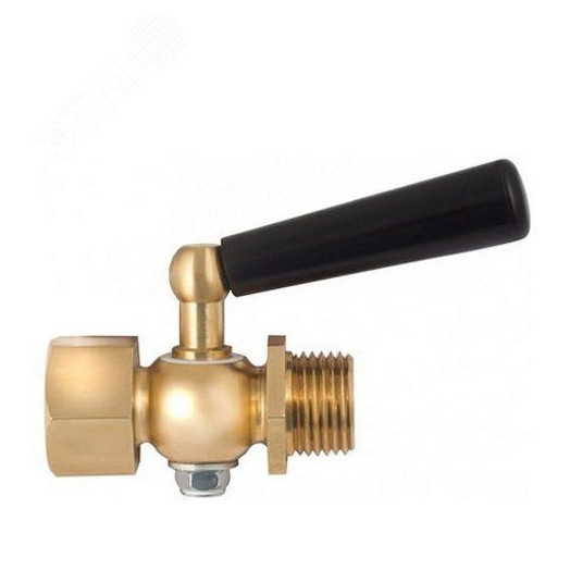 Трехходовой кран 1/4' ВН с фторопластовой прокладкой и натяжной гайкой