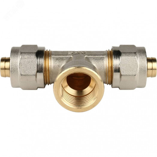 Тройник-переходник с внутренней резьбой 1/2'х16 для металлопластиковых труб винтовой