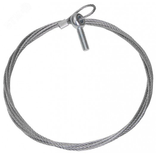 Трос стальной с рым-болтом М6 5м