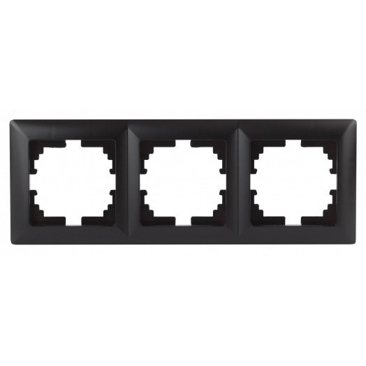 Рамка на 3 поста, СУ, Solo, антрацит, 4-503-05