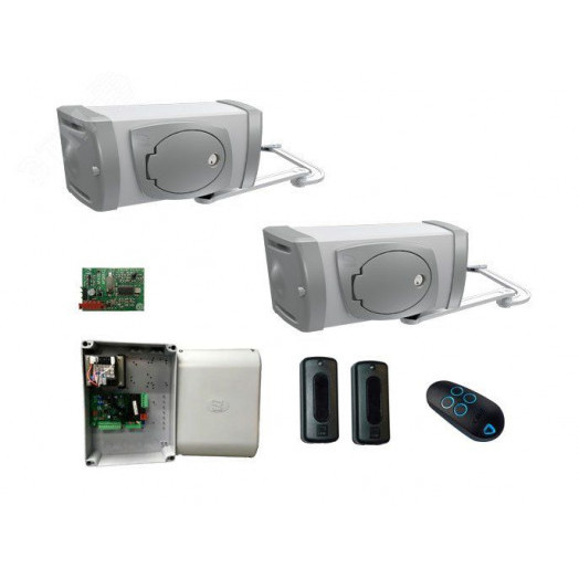 Комплект автоматики для двухстворчатых распашных ворот на основе привода FE40230 (блок ZA3P, радиоуправление, фотоэлементы)