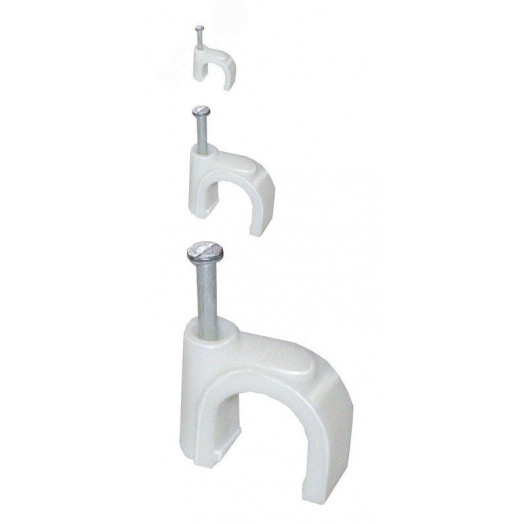 Скоба 10мм плоская пластиковая (20шт)