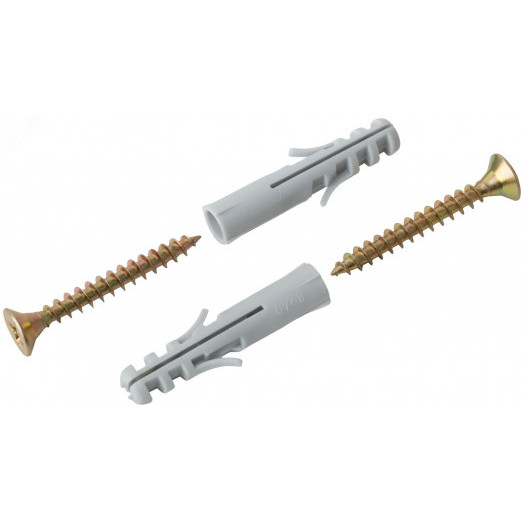 Крепление для плинтусов: дюбель с шурупом 8х40/5х40 (7шт)
