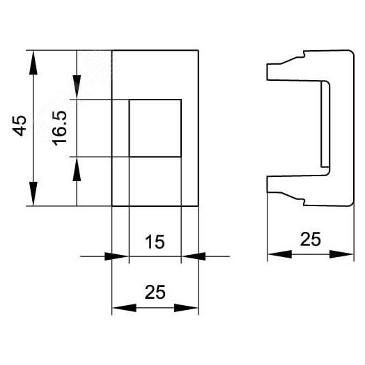 Адаптер VIVA KEYSTONE 1 модуль черный