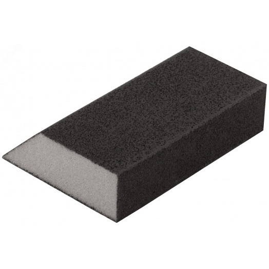 Губка шлифовальная угловая, алюминий-оксидная, 100х70х25 мм, средняя жесткость Р 240