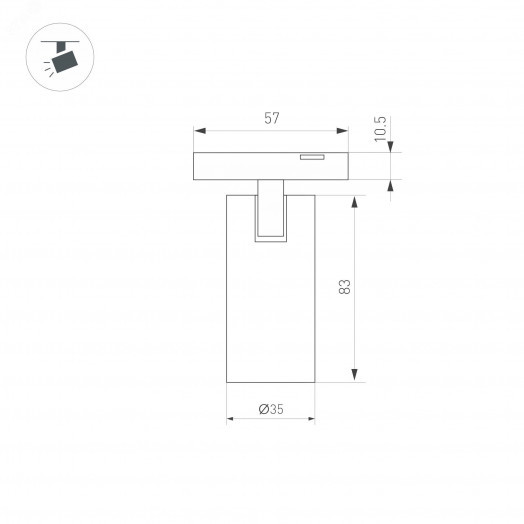 Светильник MAG-MICROCOSM-SPOT-R35-5W Day4000 (BK, 36 deg, 24V) (Arlight, IP20 Металл, 3 года)