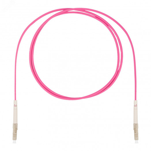 Шнур оптический коммутационный (патч-корд), LC-LC симплекс (simplex) OM4, нг(А)-HF, маджента, 1,5 м
