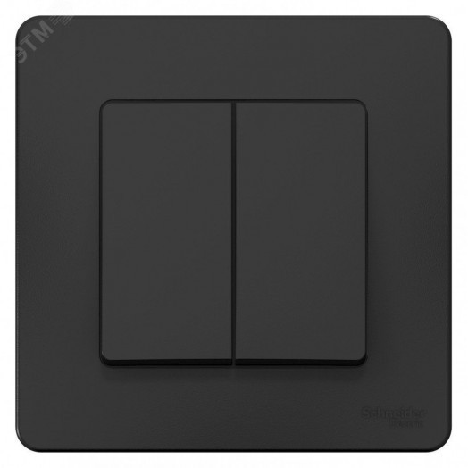 BLANCA скрытой установки двухклавишный переключатель (cх.6+6), 10A, 250B, антрацит