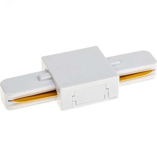 Коннектор трековый, для соединения шинопровода, прямой, жесткий, ARTLINE, пластик/медь, белый, 59743 2, Ritter