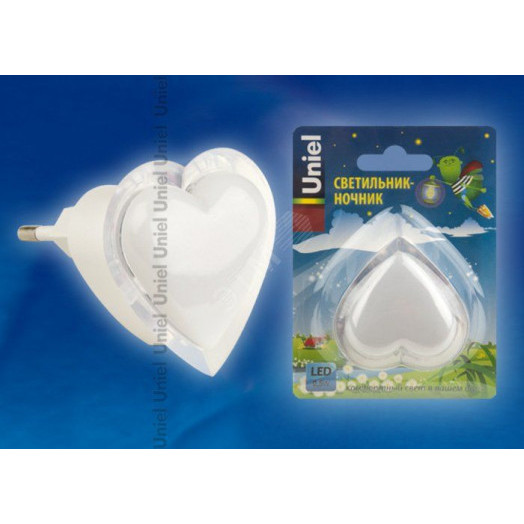 Ночник светодиодный DTL308 0,5W 3LED триколор (красный, синий, зеленый) Сердечко