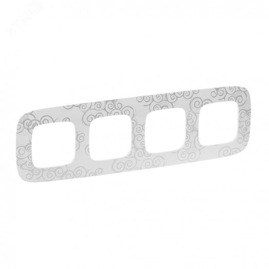 Valena ALLURE Рамка 4 поста Нарцисс хром универсальная