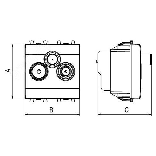 Avanti TV-FM-SAT ''Белое облако'', 16A, 2 модульный