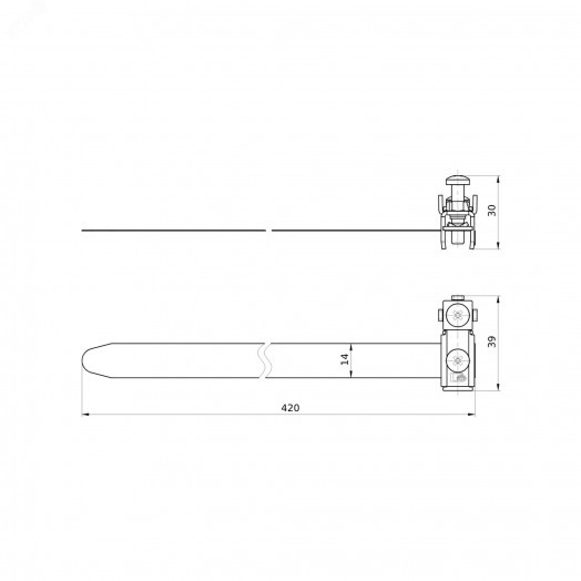 Хомут для уравнивания потенциалов D0-124мм