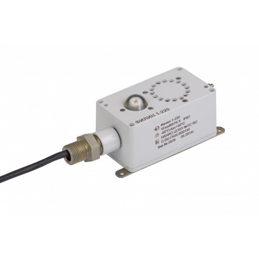 Оповещатель светозвуковой комбинированный взрывозащищённый ФИЛИН-1-12-Охр-МG1/2-К-5,0