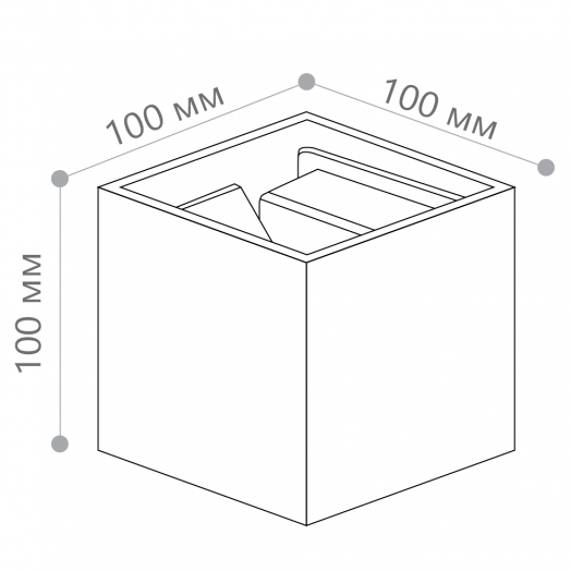 Светильник светодиодный уличный ДБУ-2х3w вверх/вниз 4000K IP54 черный