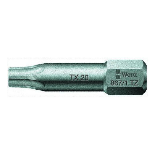 Бита торсионная 867/1 TZ TORX вязкая твердость хвостовик 1/4 C 6.3 TX 30X25 мм