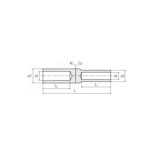 Гильза кабельная алюмомедная ГАМ 70/50