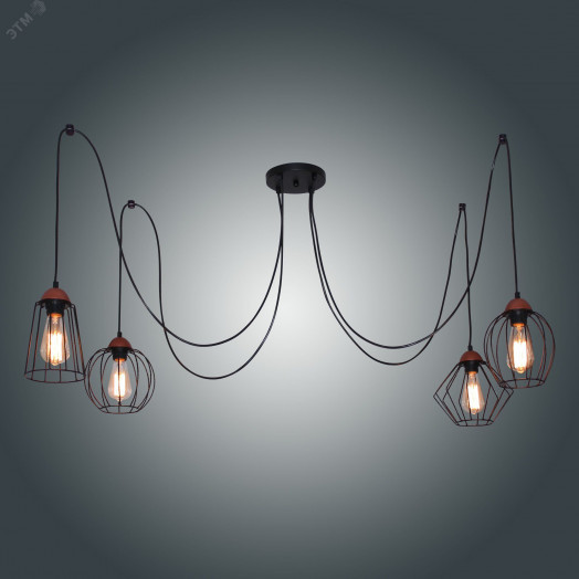 Светильник Конти 242 черн.муар медь НСБ 01-4х60-110 Е27 ИМ