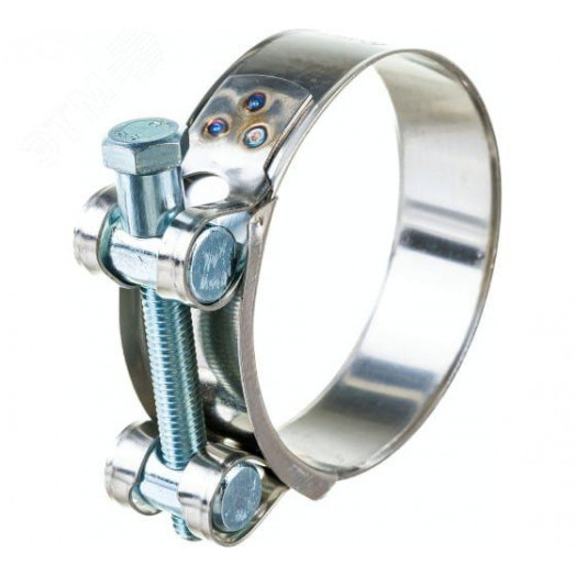 Хомут ленточный с болтом 68-73 W4 нержавеющая сталь 2.1 68-73/25 Н ГОСТ 28191-89