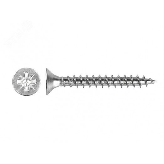 Шуруп универсальный 4,5х50 потайная головка, остроконечный, оцинкованный (200шт)