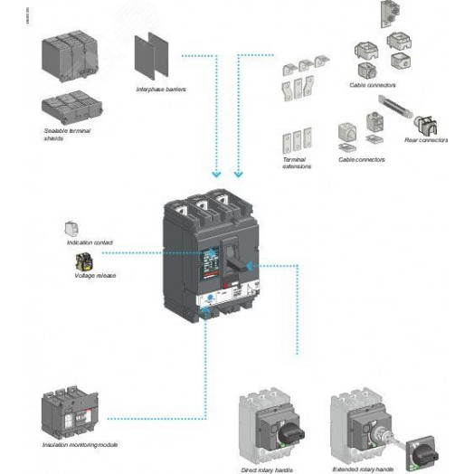 Выключатель автоматический 100B 25kA 3P 16A EasyPact CVS