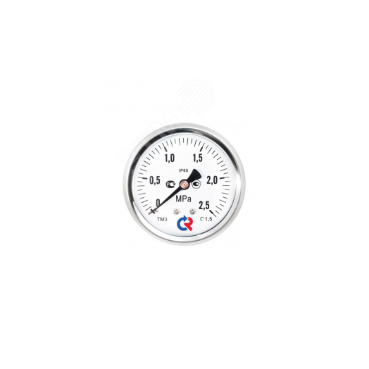 Манометр виброустойчивый осевой ТМ-520Т.00 0...1.6 МРа G1/2 100 мм. кл.1,0, готовый к гидрозаполнению