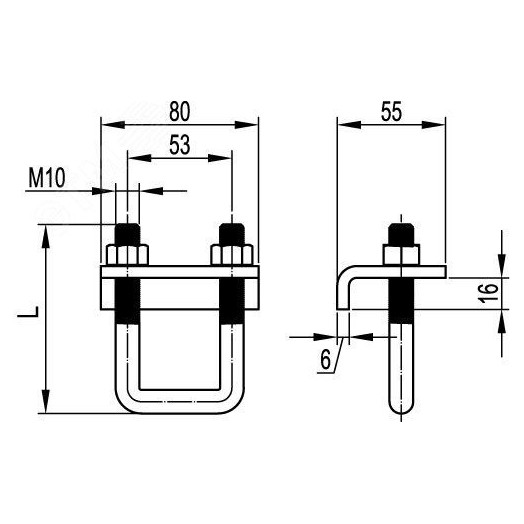 Крепеж к металлическим балкам горячеоцинкованный