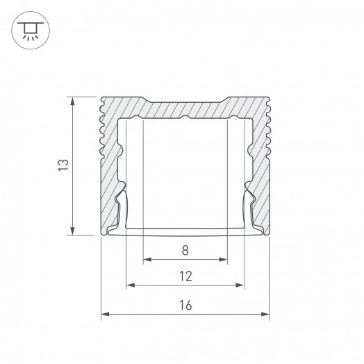 Профиль SL-SLIM-H13M-2000 WHITE (Arlight, Алюминий)
