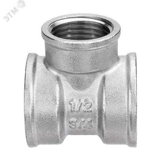 Тройник ВВВ 1'х1/2'х1' переходной, никелированный