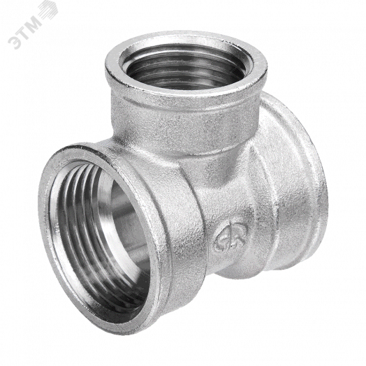 Тройник ВВВ 1'х1/2'х1' переходной, никелированный