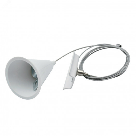 Подвес тросовый для трекового шинопровода, ARTLINE, 1.5м, пластик/нержавеющая сталь, белый, 23126 8, Ritter