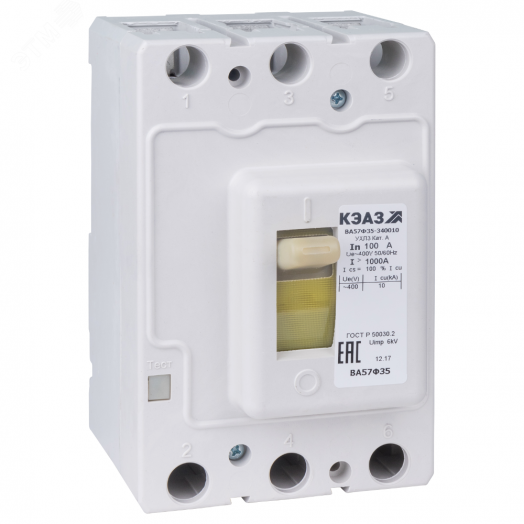 Выключатель автоматический ВА57-35-640010-125А-1250-440DC-УХЛ3-