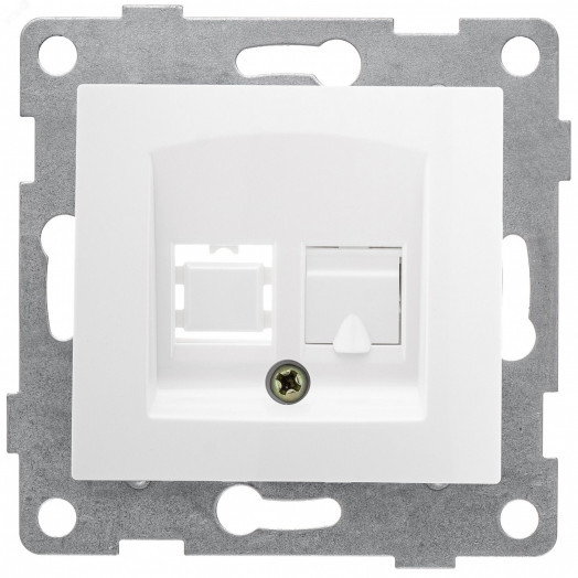 GUSI Bravo механизм розетки  компьютерной RJ45, одинарной, скрытая установка.  Цвет белый.