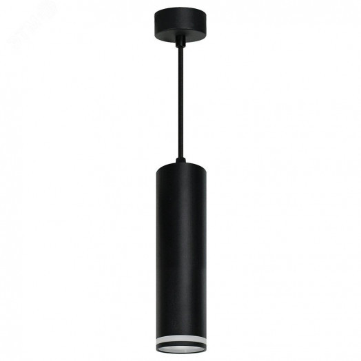 Светильник ДСО GU10 без лампы на подвесе черный
