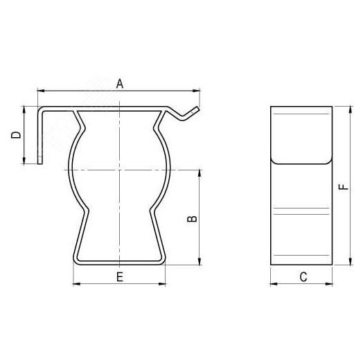 Держатель с крышкой D=16мм оцинкованная сталь