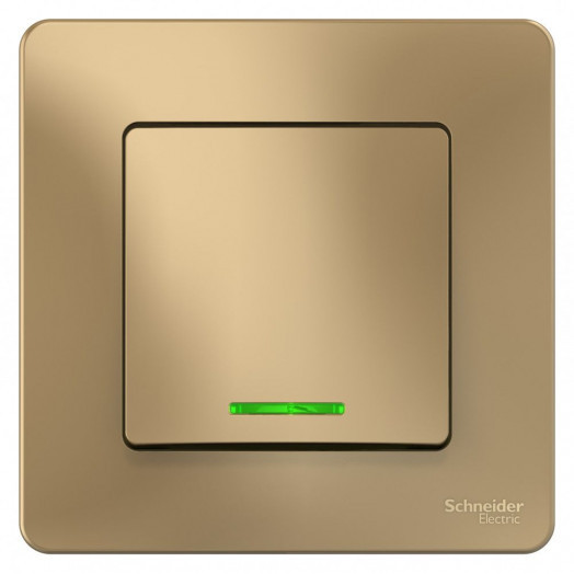 BLANCA скрытой установки одноклавишный переключатель (cх.6) с подсветкой, 10A, 250B, титан