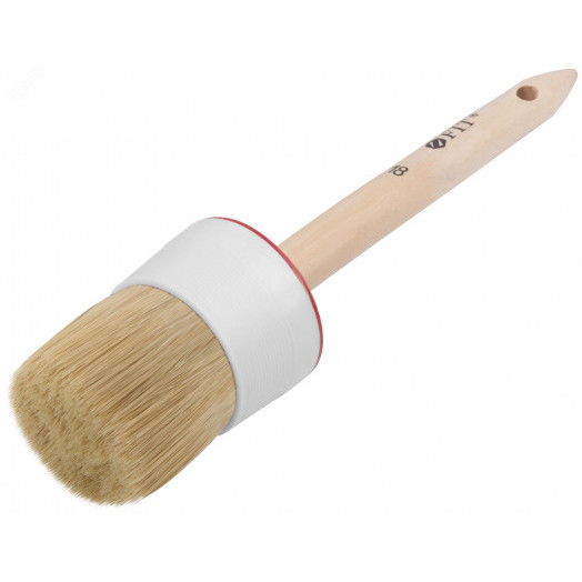 Кисть круглая, натуральная светлая щетина №18 (60 мм)