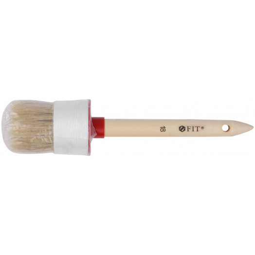 Кисть круглая, натуральная светлая щетина №18 (60 мм)