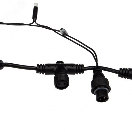 Гирлянда светодиодный Дождь 2х3 м, эффект мерцания, черный провод, 230 В, диоды белые